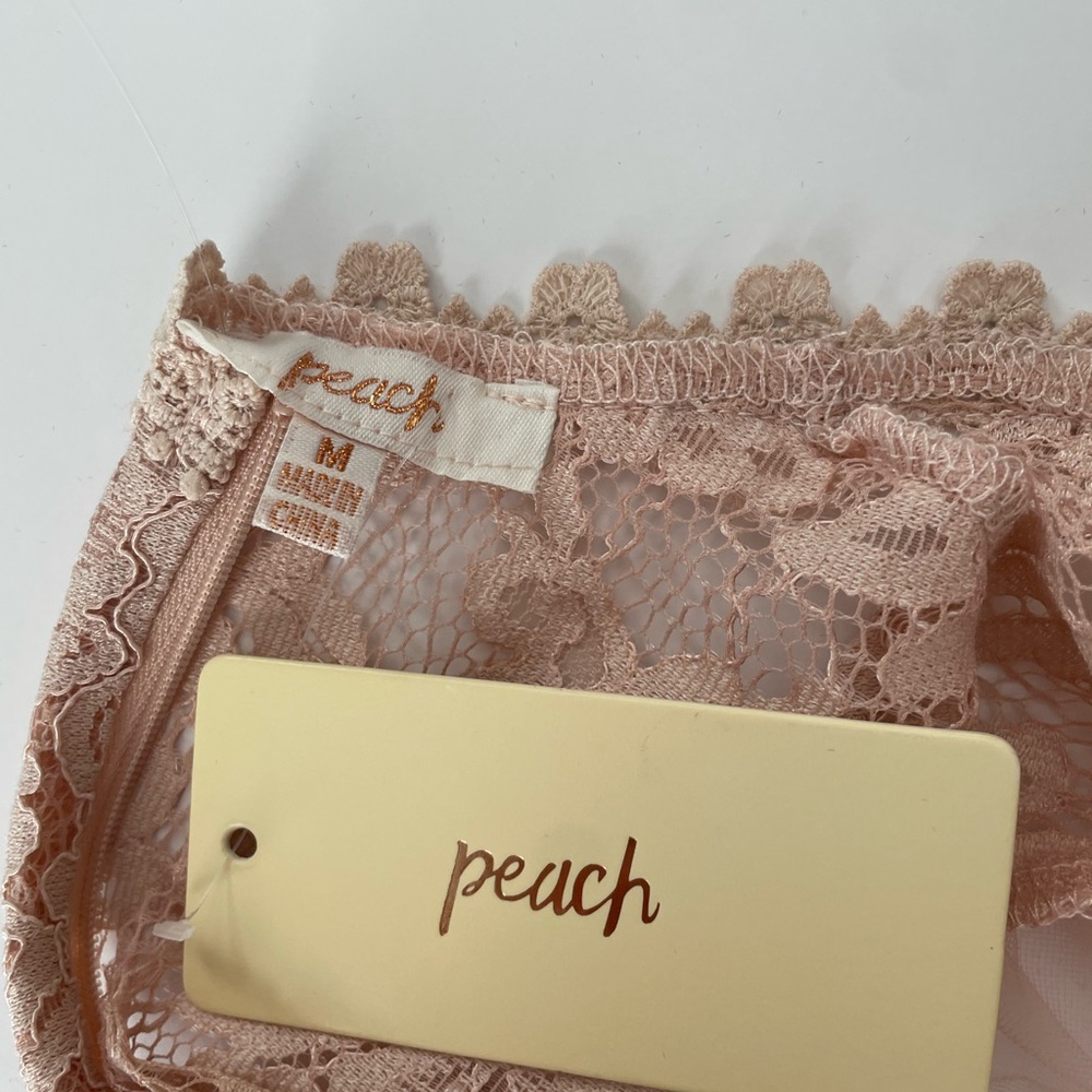 Elegant Lace and Tulle Top with Pearl Details - Picture 6 of 10